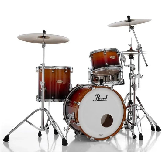 Pearl Reference One 3pc Drum Set 20/12/14 w/L-Bracket R2 Mounts Cherry Amber Fade - Drum Center Of Portsmouth