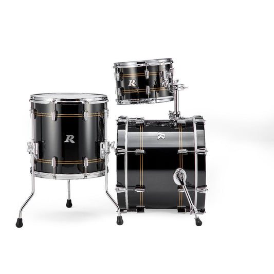 Rogers R Series 3pc Drum Set 18/12/14 Piano Black Copper - Drum Center Of Portsmouth