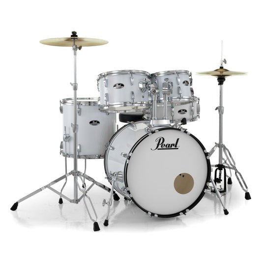 Pearl Roadshow 5pc Drum Set w/Hardware & Cymbals Pure White - Drum Center Of Portsmouth