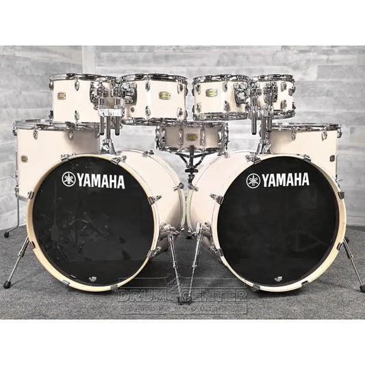 Yamaha Stage Custom Birch 9pc Drum Set (22" Double Bass) Classic White - Drum Center Of Portsmouth