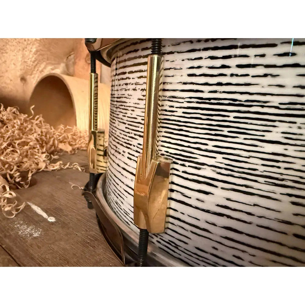 Noble & Cooley Solid Shell Classic Ash Snare Drum 14x7 Royal White Tiger - Drum Center Of Portsmouth