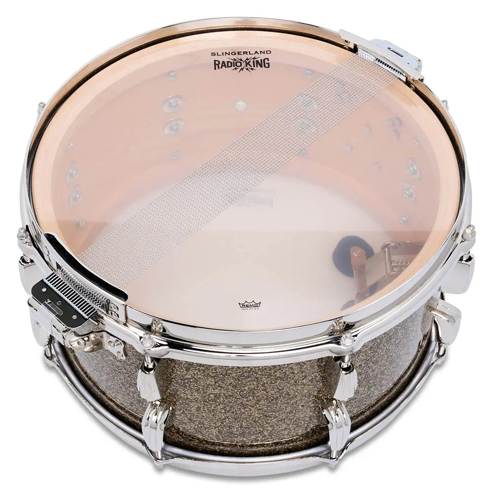 Slingerland Radio King Solid Maple Snare Drum 14x7 Gold Glass - Drum Center Of Portsmouth