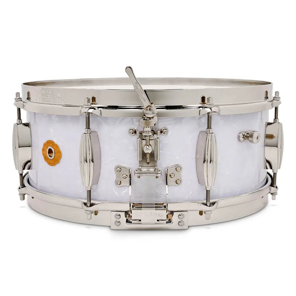Slingerland Radio King Solid Maple Snare Drum 14x7 White Marine Pearl - Drum Center Of Portsmouth