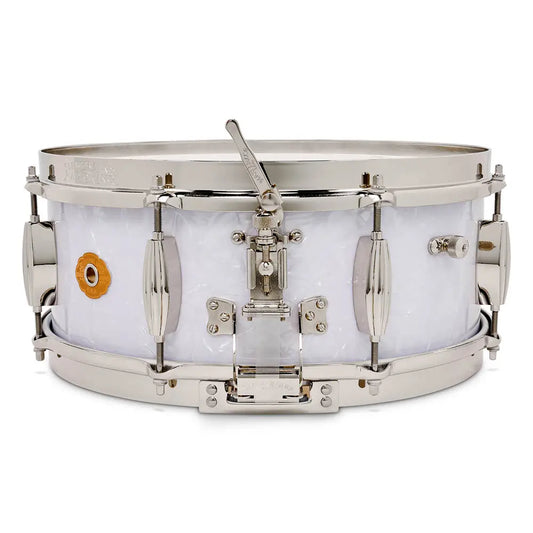 Slingerland Radio King Solid Maple Snare Drum 14x7 White Marine Pearl - Drum Center Of Portsmouth