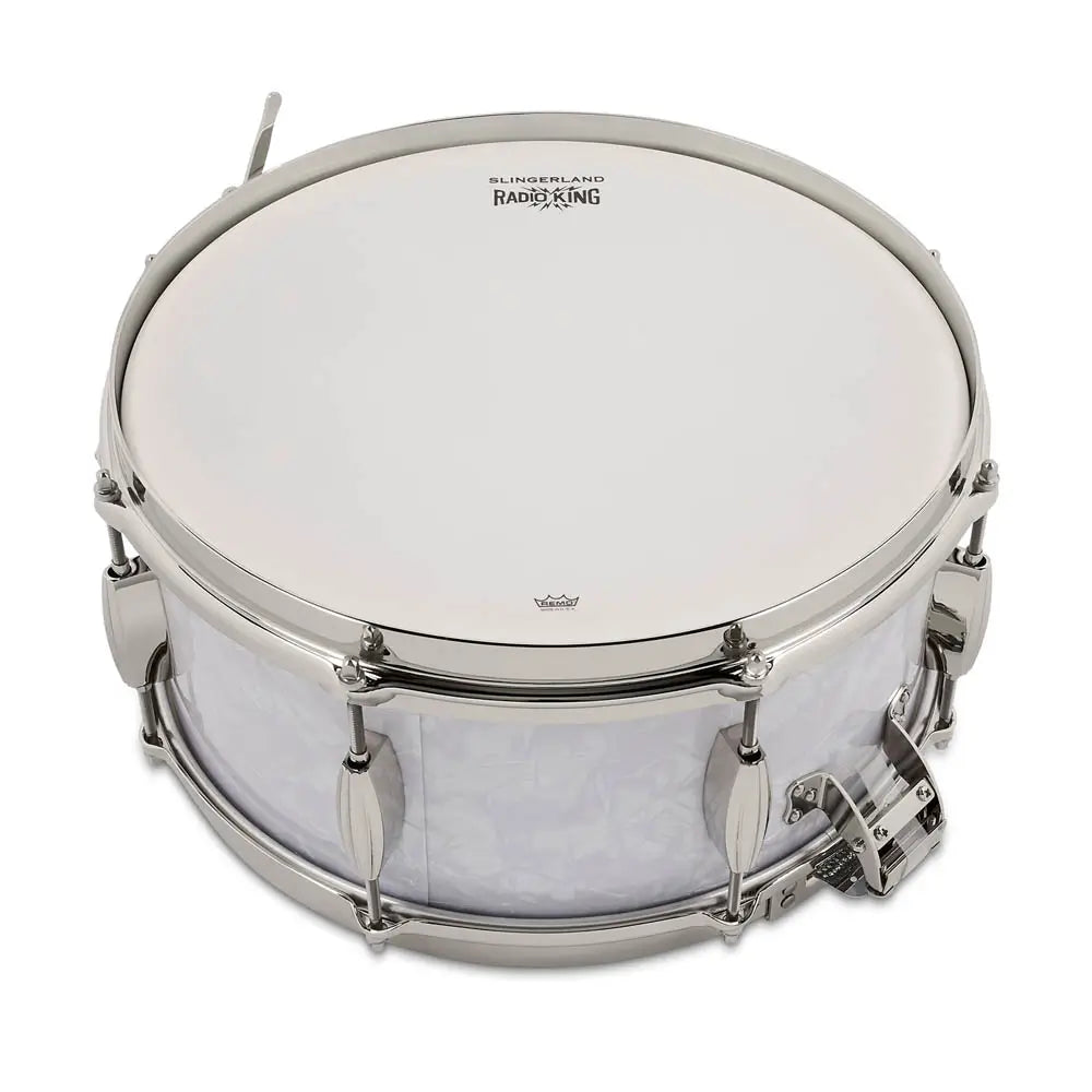 Slingerland Limited Gene Krupa Radio King Snare Drum 14x6.5 White Marine Pearl - Drum Center of Portsmouth