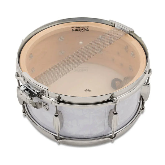 Slingerland Limited Gene Krupa Radio King Snare Drum 14x6.5 White Marine Pearl - Drum Center of Portsmouth