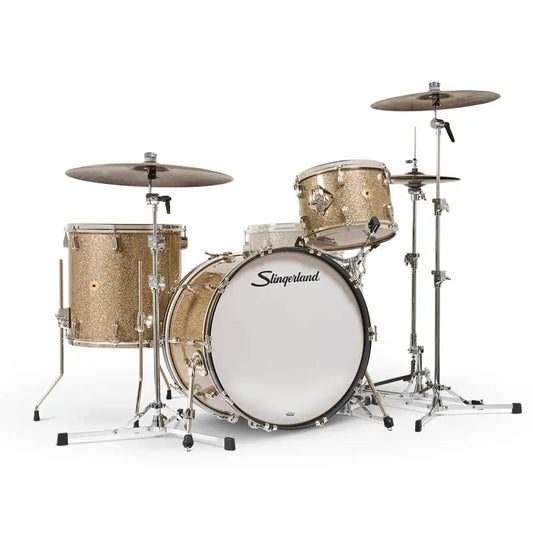 Slingerland Radio King 3pc Drum Set 22/13/16 Gold Glass