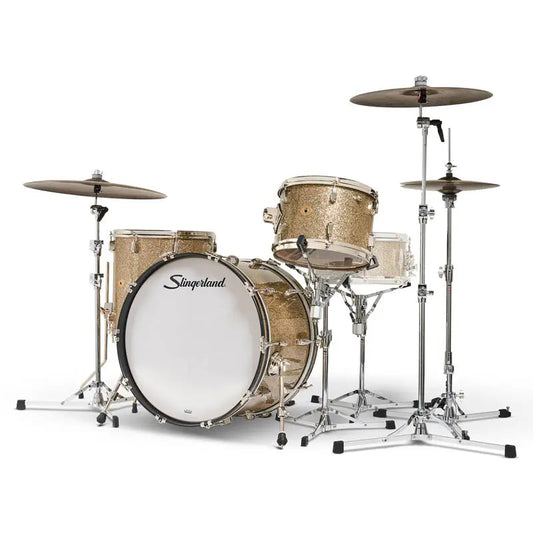 Slingerland Radio King 3pc Drum Set 22/13/16 Gold Glass