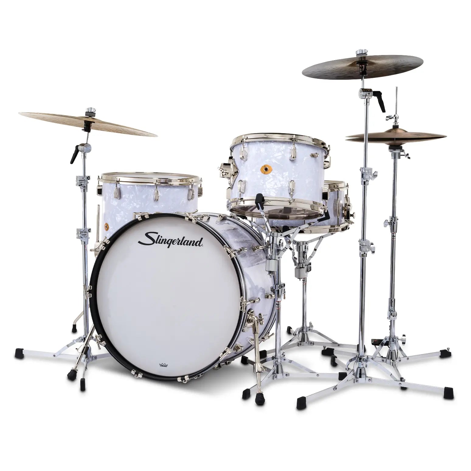 Slingerland Radio King 4pc Drum Set 22/13/16/14 White Marine Pearl