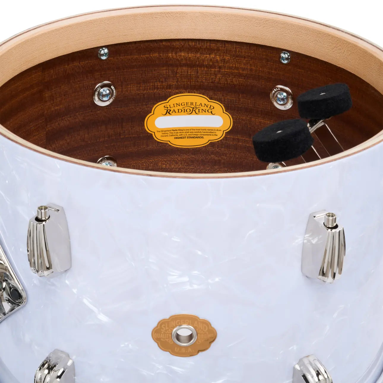 Slingerland Radio King 4pc Drum Set 22/13/16/14 White Marine Pearl