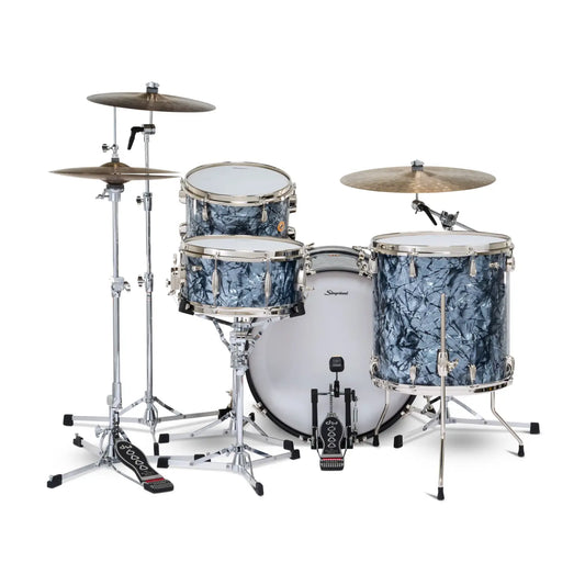 Slingerland Radio King 4pc Drum Set 22/13/16/14 Black Diamond Pearl
