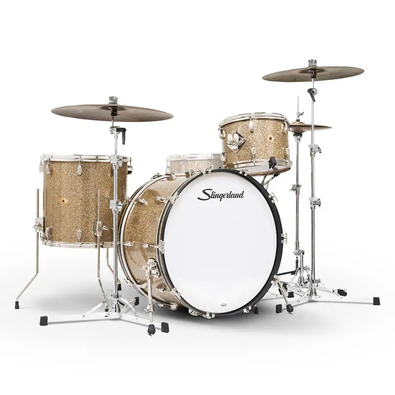 Slingerland Radio King 3pc Drum Set 24/13/16 Gold Glass