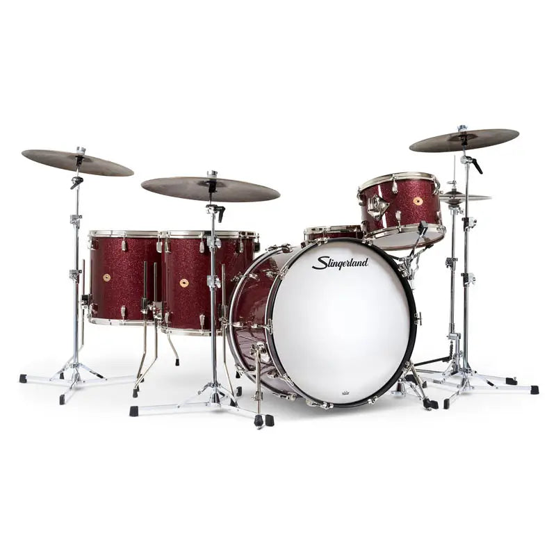 Slingerland Radio King 5pc Drum Set 24/13/16/18/14 Maroon Glass