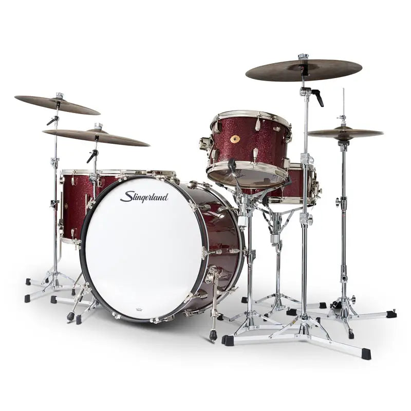 Slingerland Radio King 5pc Drum Set 24/13/16/18/14 Maroon Glass