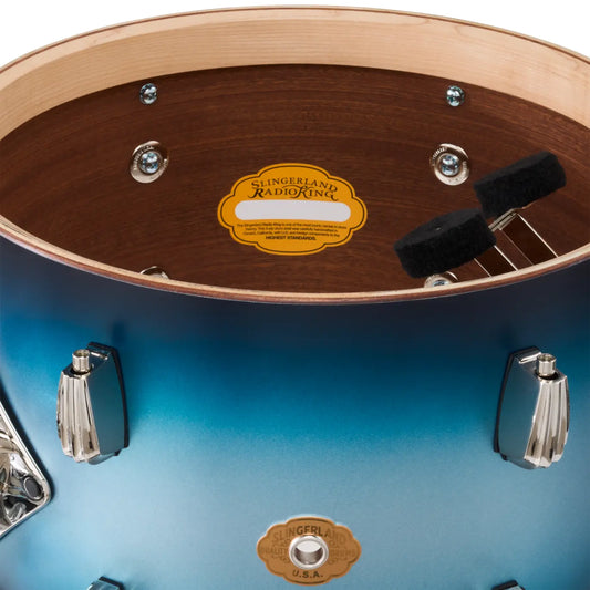 Slingerland Radio King 3pc Drum Set 20/12/14 Blue & Silver Lacquer