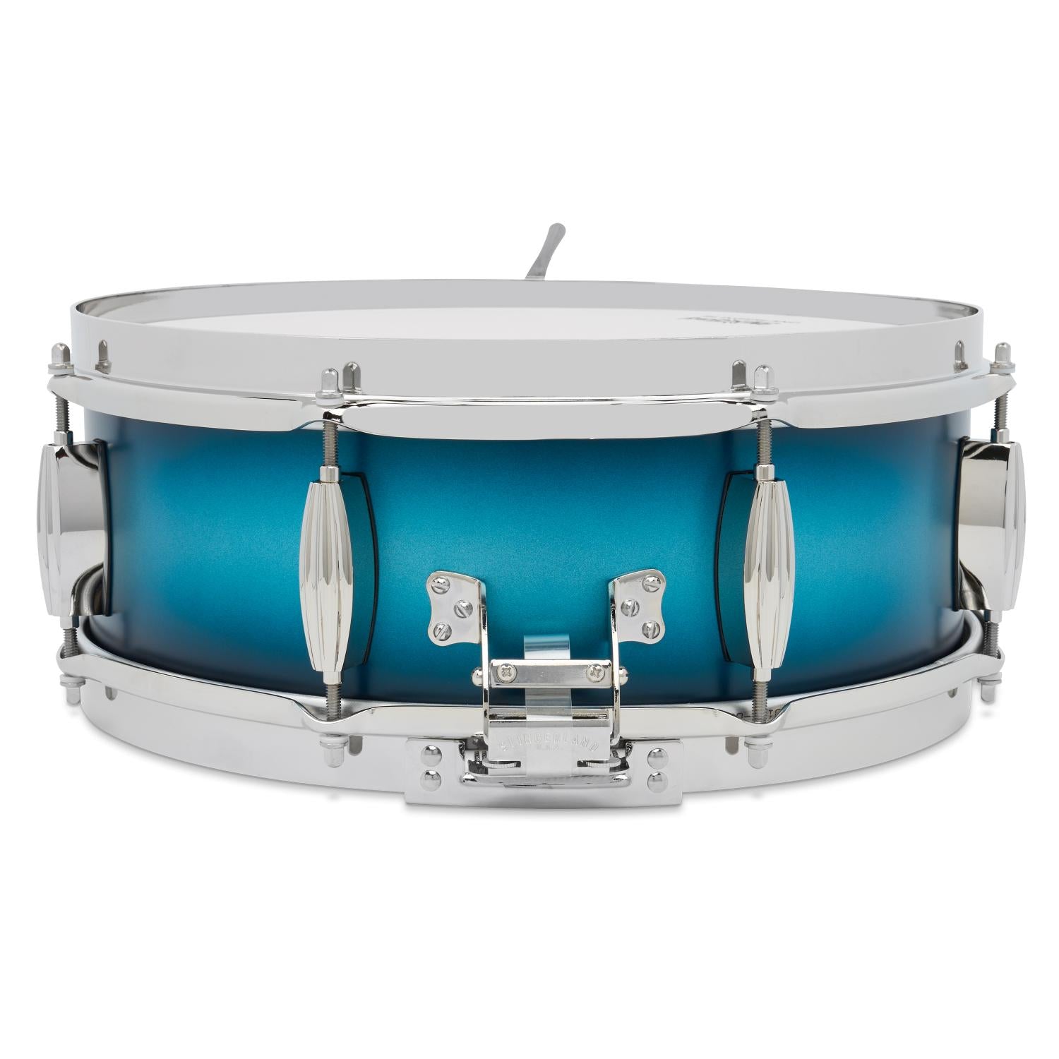Slingerland Solid Maple Radio King Snare Drum 14x5 Silver & Blue Duco Lacquer - Drum Center Of Portsmouth