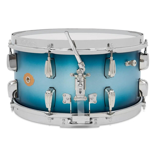 Slingerland Radio King Solid Maple Snare Drum 14x7 Blue & Silver Lacquer - Drum Center Of Portsmouth