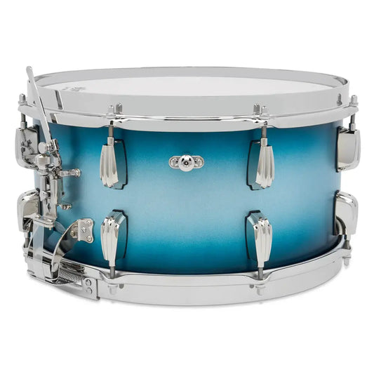 Slingerland Radio King Solid Maple Snare Drum 14x7 Blue & Silver Lacquer - Drum Center Of Portsmouth