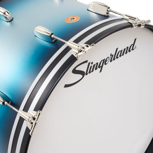 Slingerland Radio King Bass Drum 22x14 Blue & Silver Lacquer
