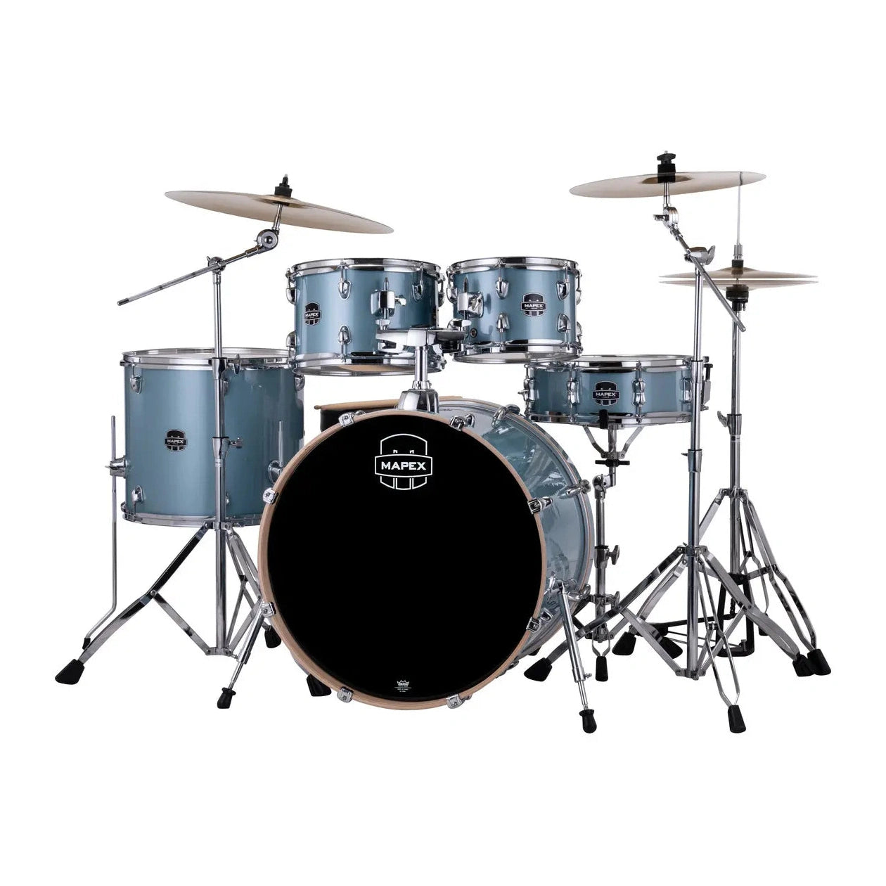 Mapex Venus 5pc Complete Drum Set w/22BD Aqua Blue Sparkle