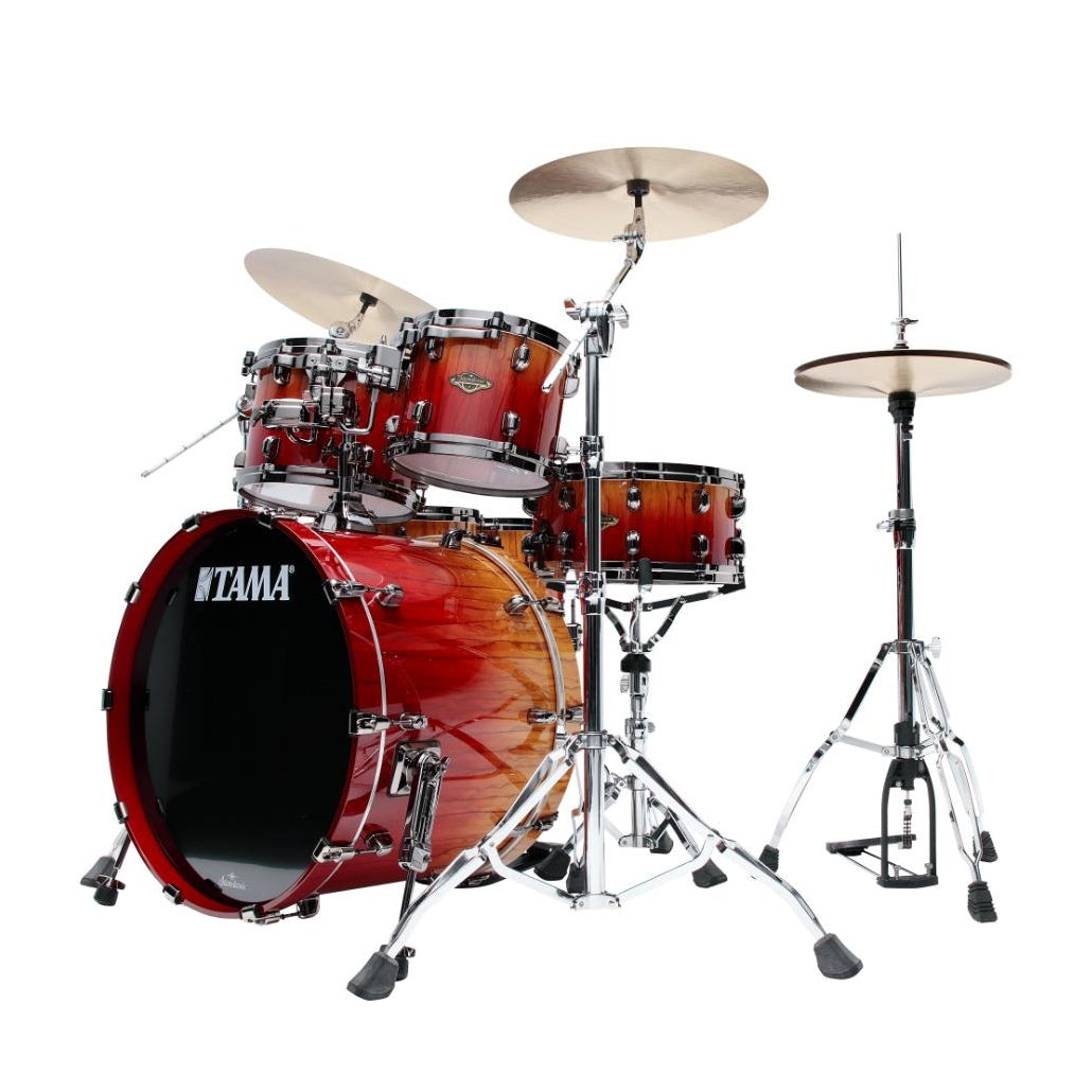 Tama Starclassic Walnut/Birch 5pc Drum Set w/22BD Vermillion Bosse Fonce Fade
