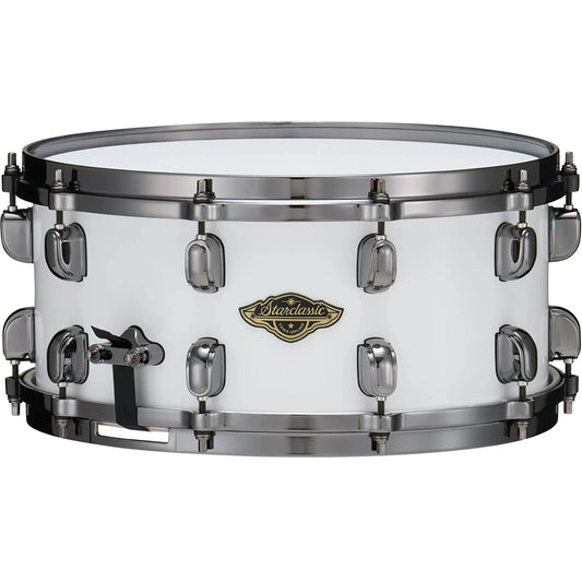 Tama Starclassic Walnut/Birch Snare Drum 14x6.5 Piano White w/Black Hardware - DCP Exclusive! - Drum Center Of Portsmouth