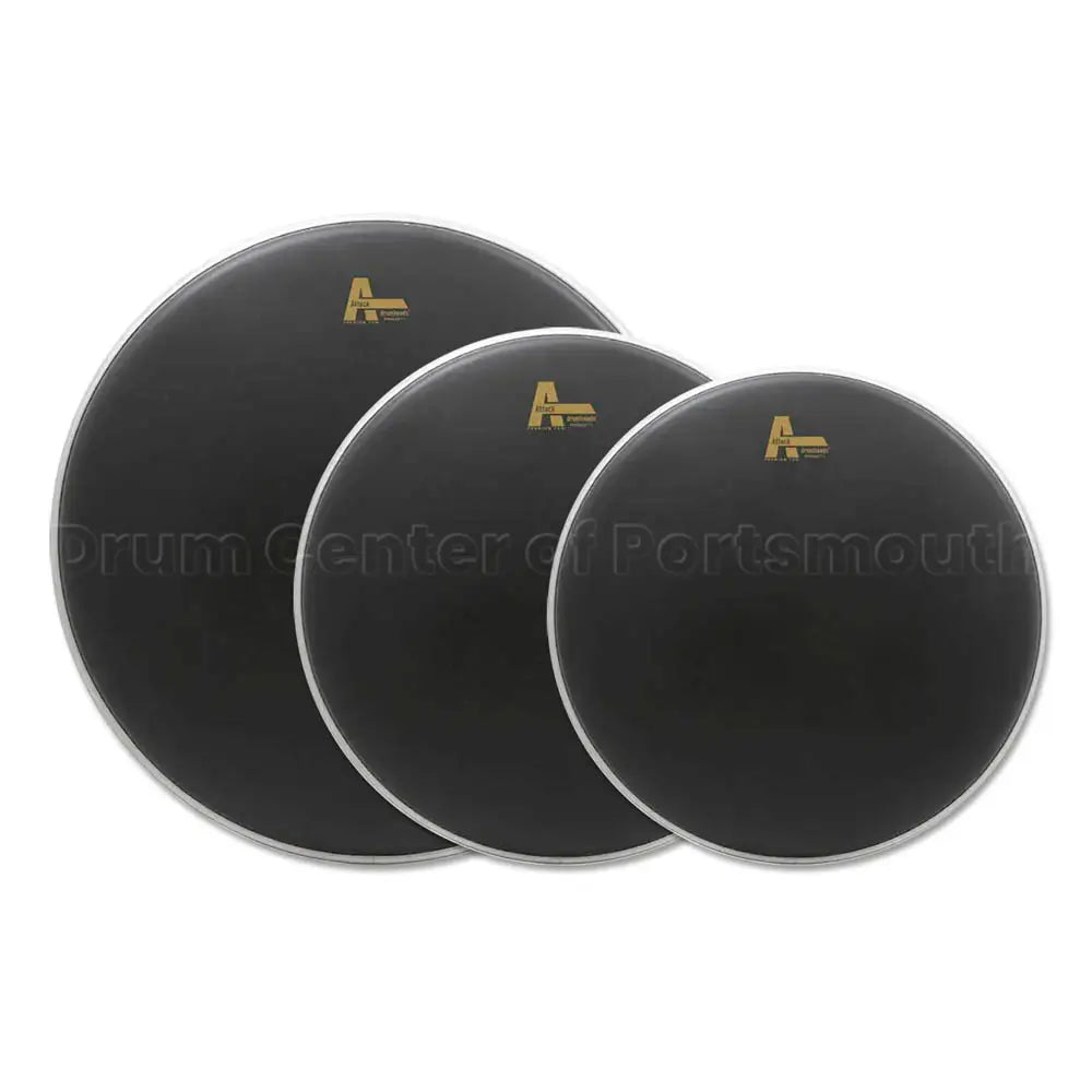 Attack Proflex 1 Premium Coated Black Drumhead Pack 12/13/16 - Drum Center Of Portsmouth