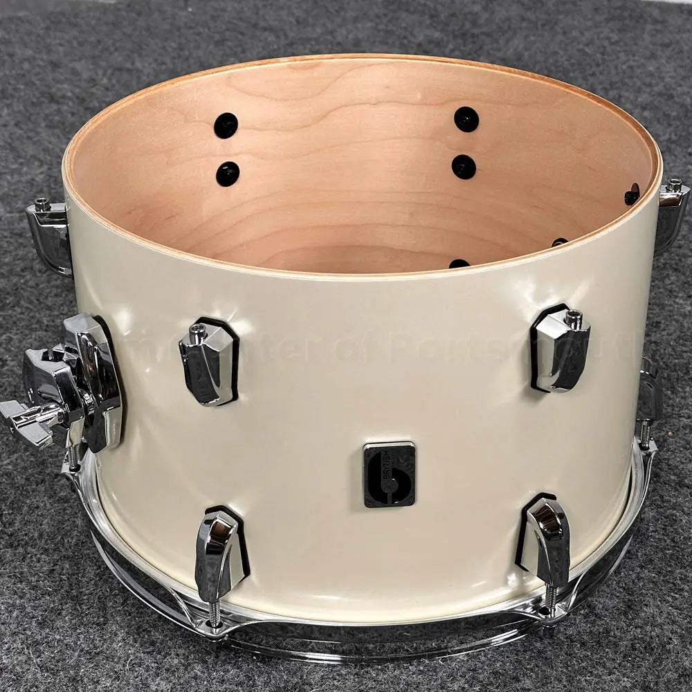 British Drum Company Enigma 4pc Drum Set 22/12/14/16 Satin Olde English White