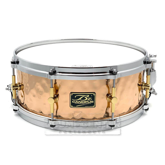 Canopus 'The Bronze' Hammered Snare Drum 14x5.5 w/Die Cast Hoops - Drum Center Of Portsmouth