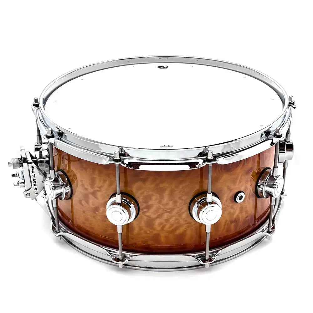 DW Collectors VLT 333 Maple Snare Drum 14x6.5 Almond Burst Super Quilted Maple - Drum Center Of Portsmouth