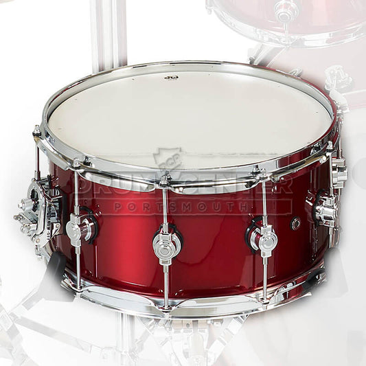 DW DWe Electronic/Acoustic Snare Drum 14x6.5 Black Cherry Metallic