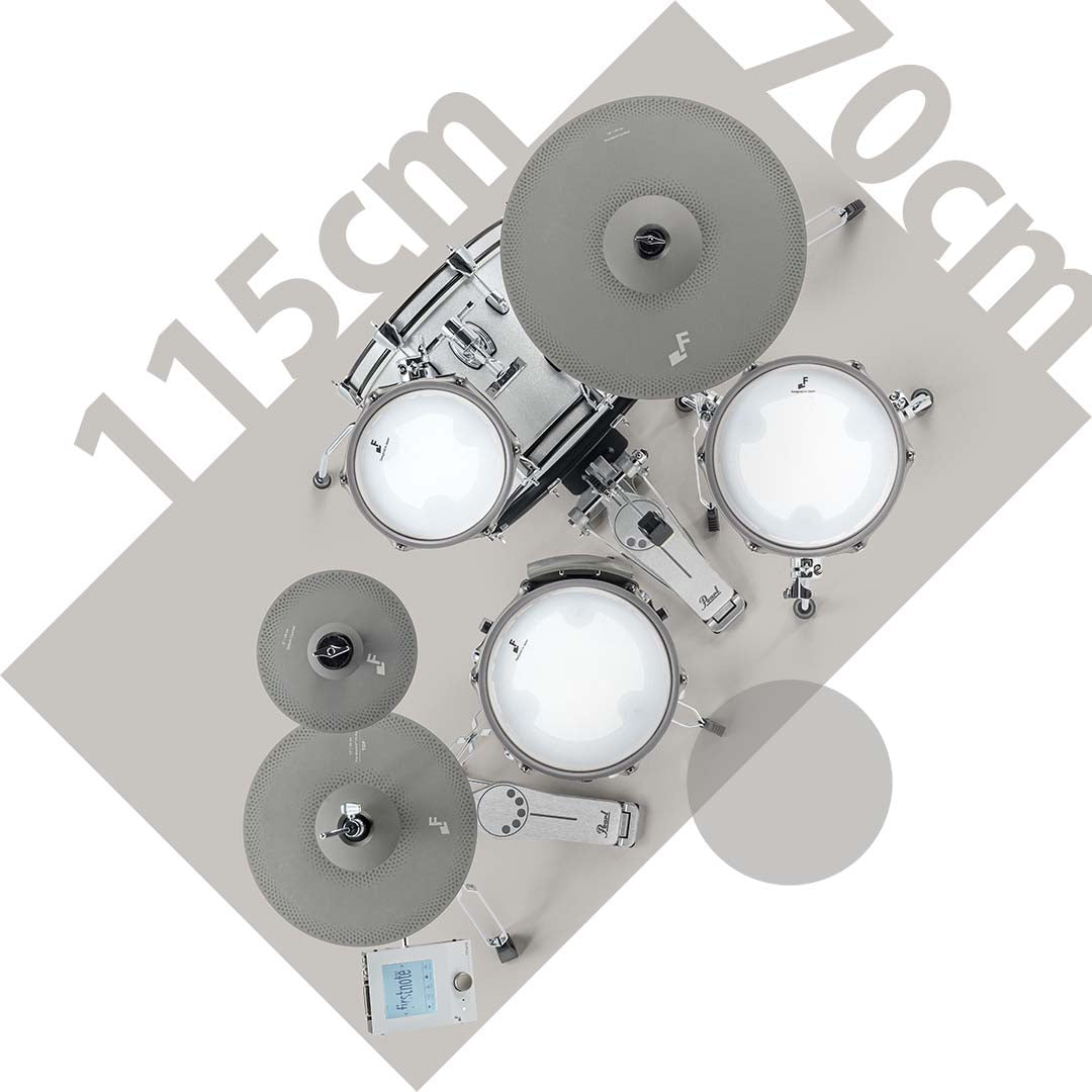 EFNOTE mini Acoustic Designed Electronic Drum Set White Sparkle - Drum Center Of Portsmouth