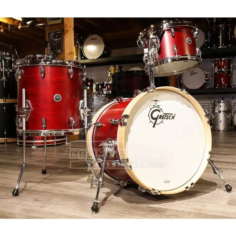 Gretsch Brooklyn 3pc Jazz Drum Set Satin Cherry Red - Drum Center Of Portsmouth