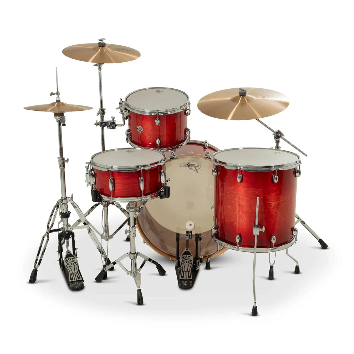 Gretsch Catalina Club CC2 4pc Drum Set 24/13/16/14 Gloss Crimson Burst - Drum Center Of Portsmouth
