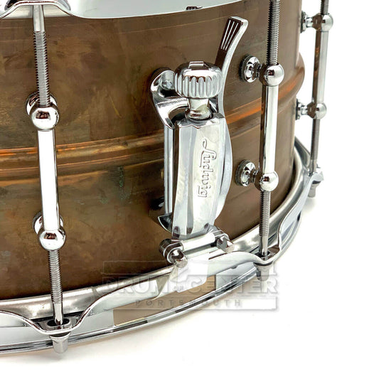 Ludwig LC663T Copper Phonic Snare Drum 14x6.5 Raw w/Tube Lugs