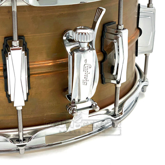 Ludwig LC663 Copper Phonic Snare Drum 14x6.5 Raw