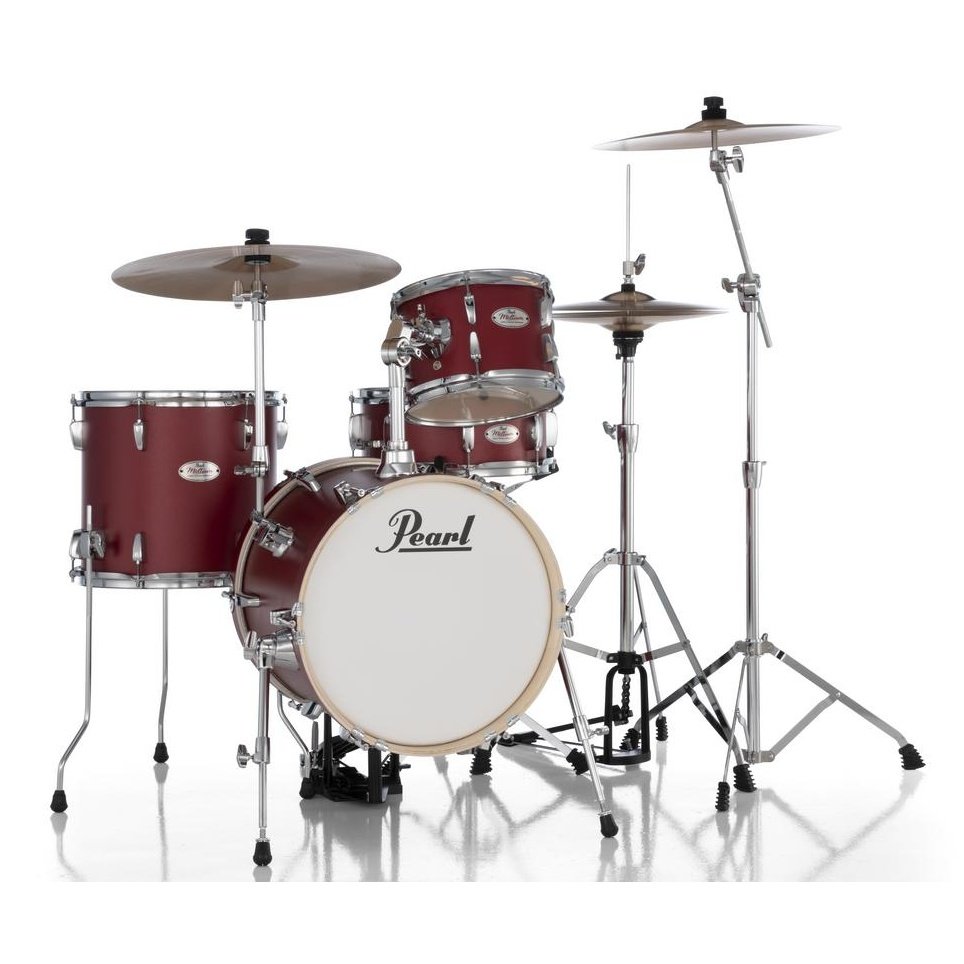 Pearl Midtown 4pc Drum Set Matte Red w/Hardware