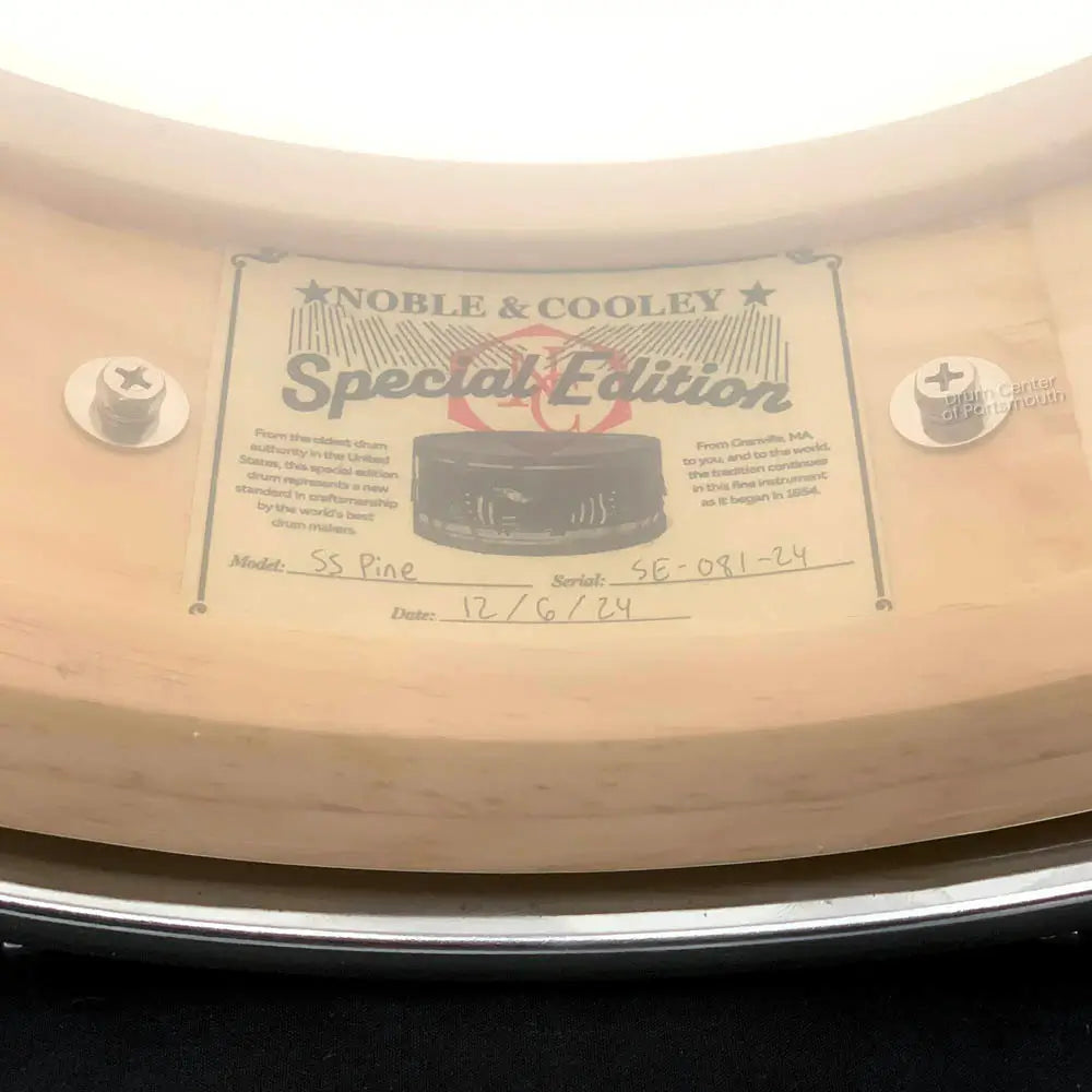 Noble & Cooley Solid Shell Classic Limited Edition Pine Snare Drum 14x5 - Drum Center Of Portsmouth