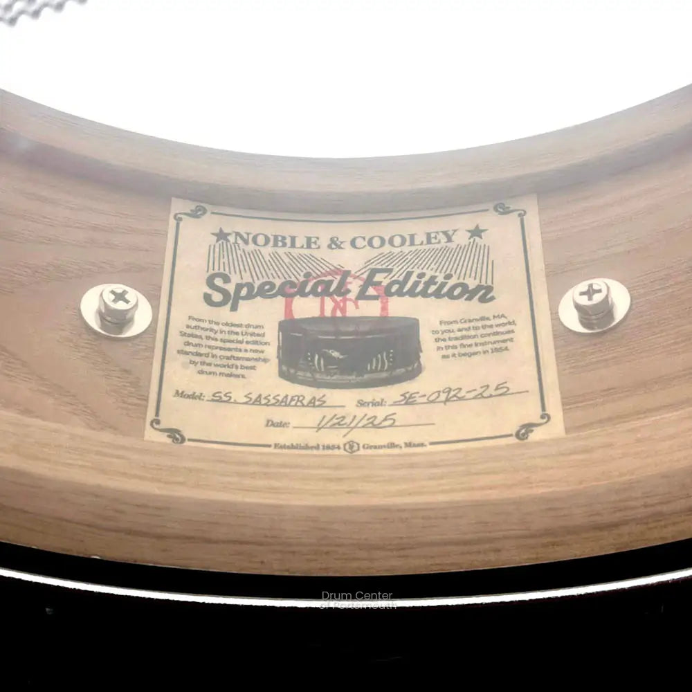 Noble & Cooley Solid Shell Classic Special Edition Sassafras Snare Drum 14x5 - Drum Center Of Portsmouth