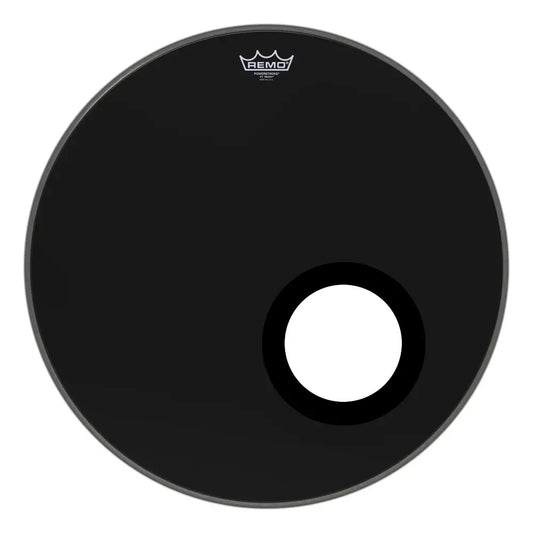 Remo Powerstroke 3 Bass Drum Head 22" Ebony w/5" DynamO - Drum Center Of Portsmouth