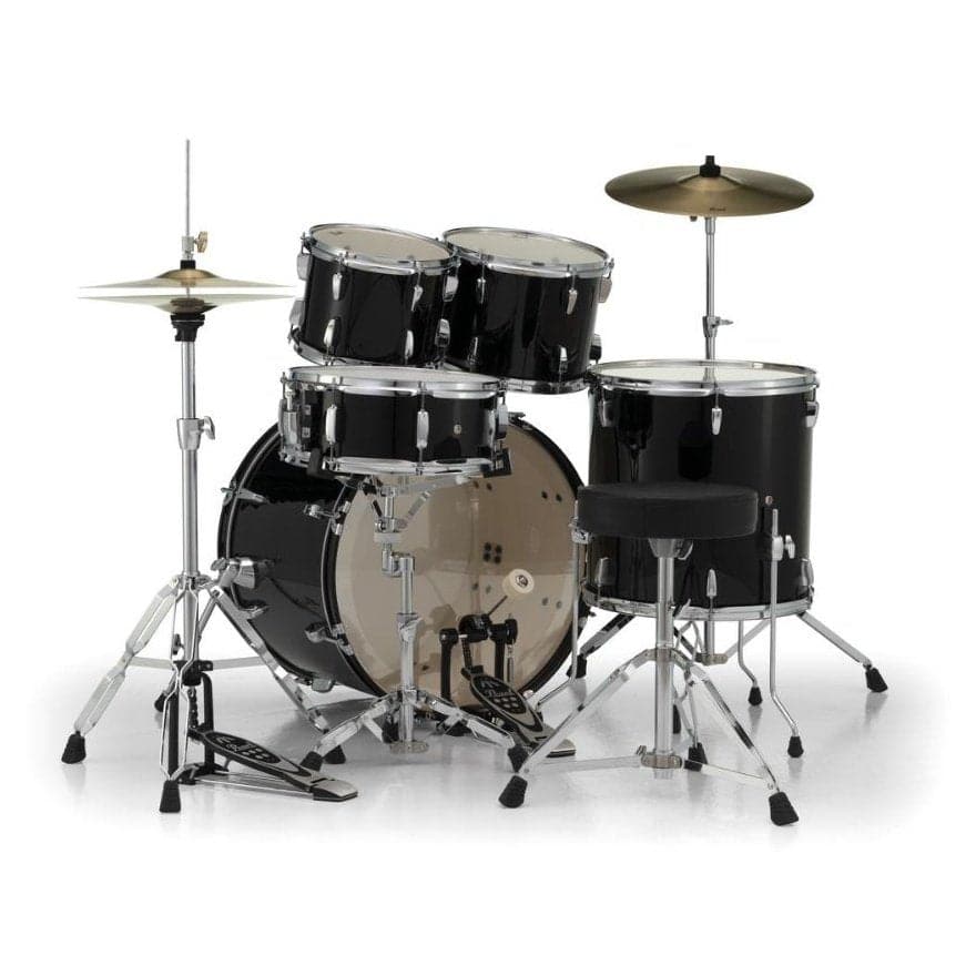 Pearl Roadshow 5 Piece Drum Set With Hardware & Cymbals - Jet Black RS525SC/C31