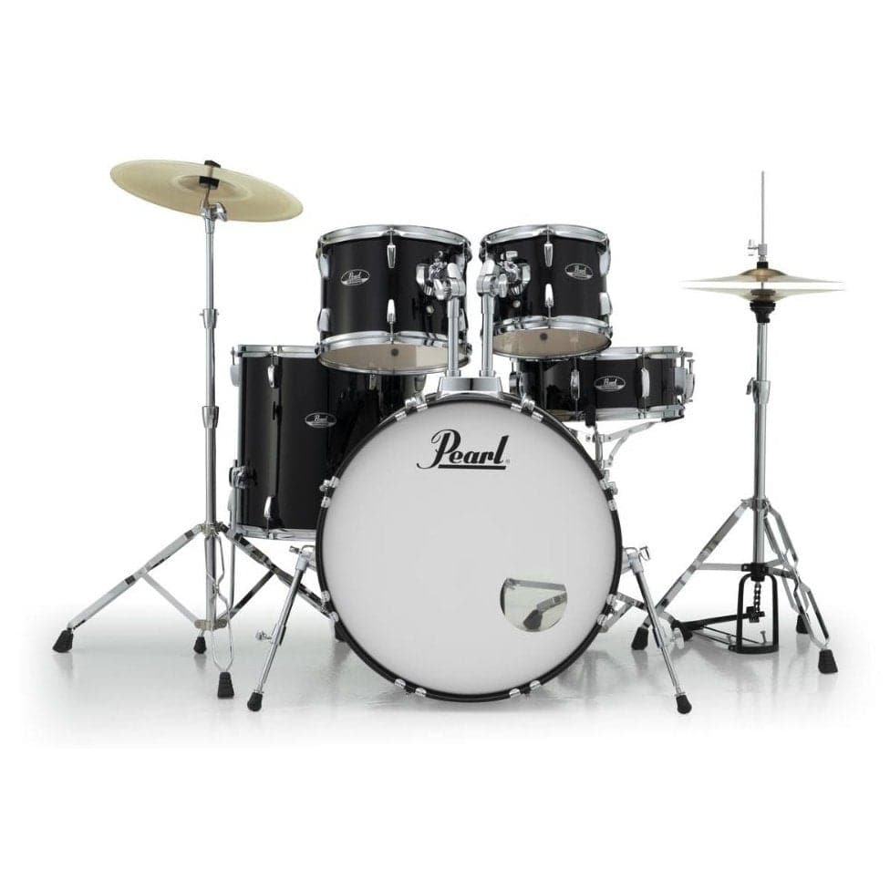 Pearl Roadshow 5 Piece Drum Set With Hardware & Cymbals - Jet Black RS525SC/C31