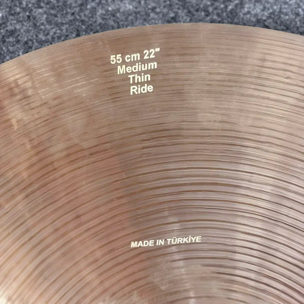 Used Bosphorus Traditional Medium Thin Ride Cymbal 22" - Very Good - Drum Center Of Portsmouth