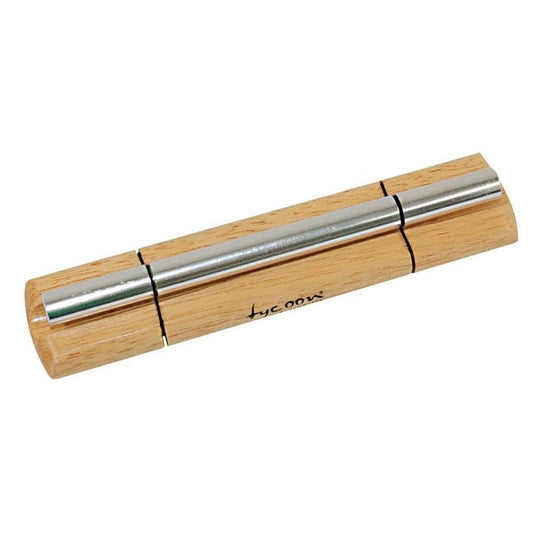 Tycoon Percussion Large Chrome Plated Chime On Siam Oak Bar