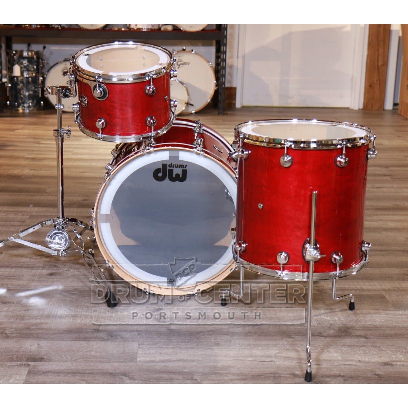 DW Performance 3pc Drum Set 22/13/16 Cherry Stain