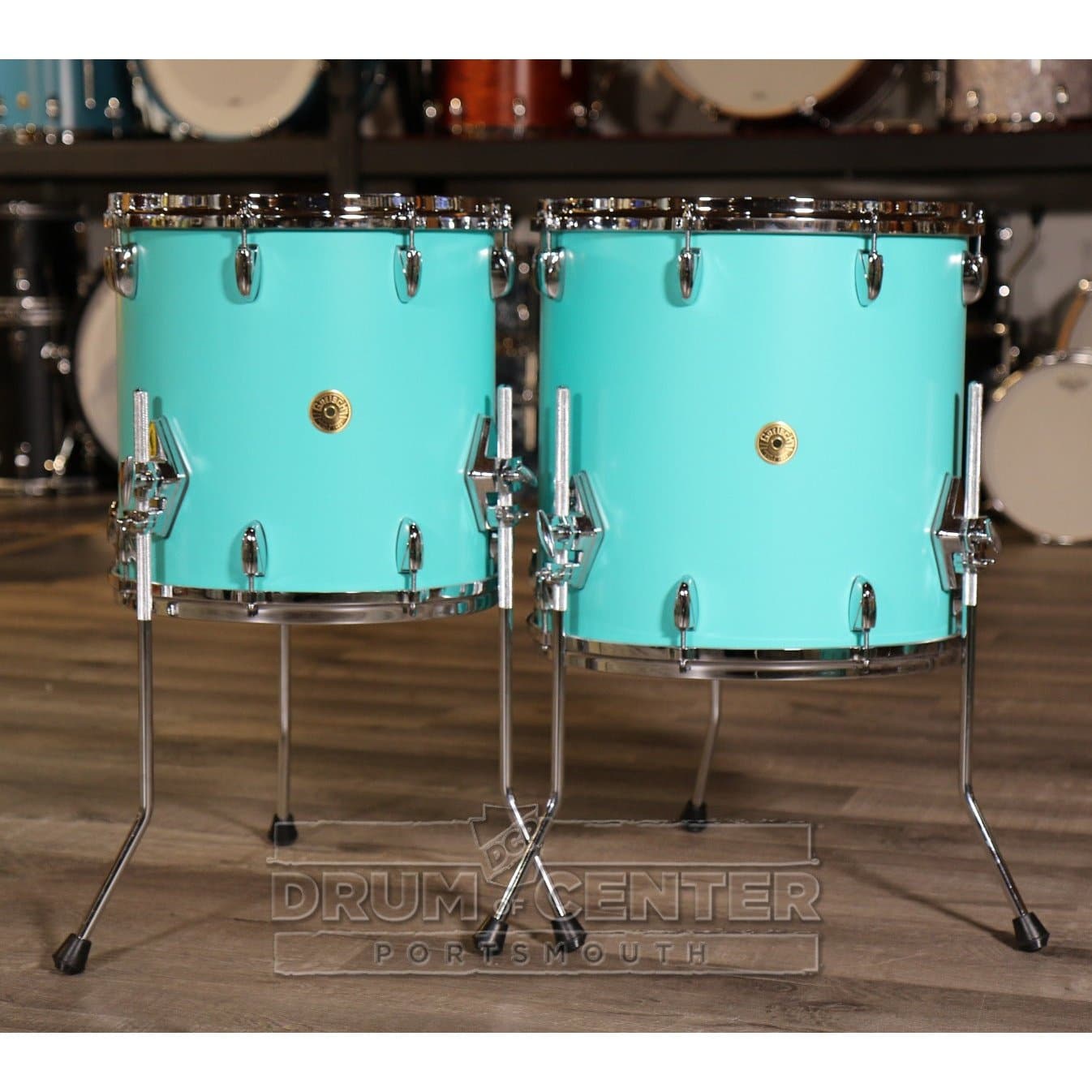 Gretsch USA Custom 5pc Drum Set Satin Seafoam Green
