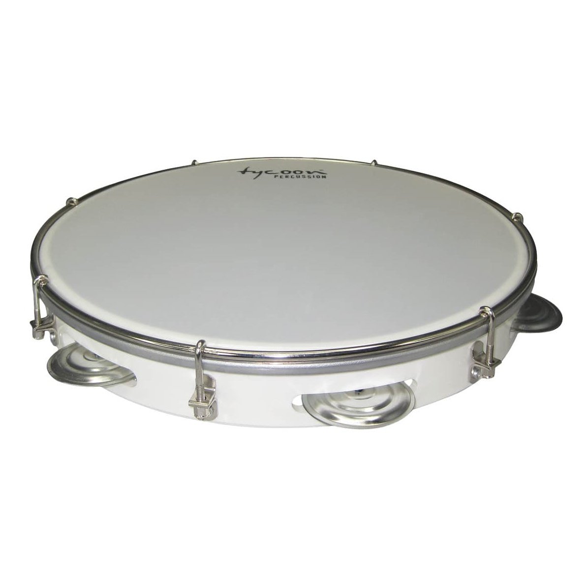 Tycoon Percussion 12 Abs Pandeiro - White