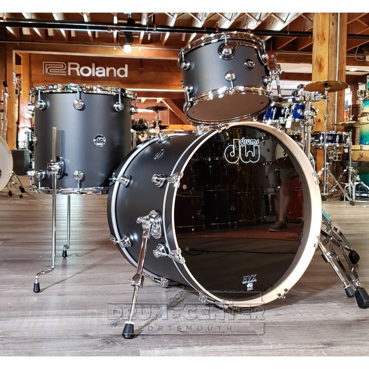 DW Performance 3pc Drum Set 20/12/14 Hard Satin Charcoal Metallic