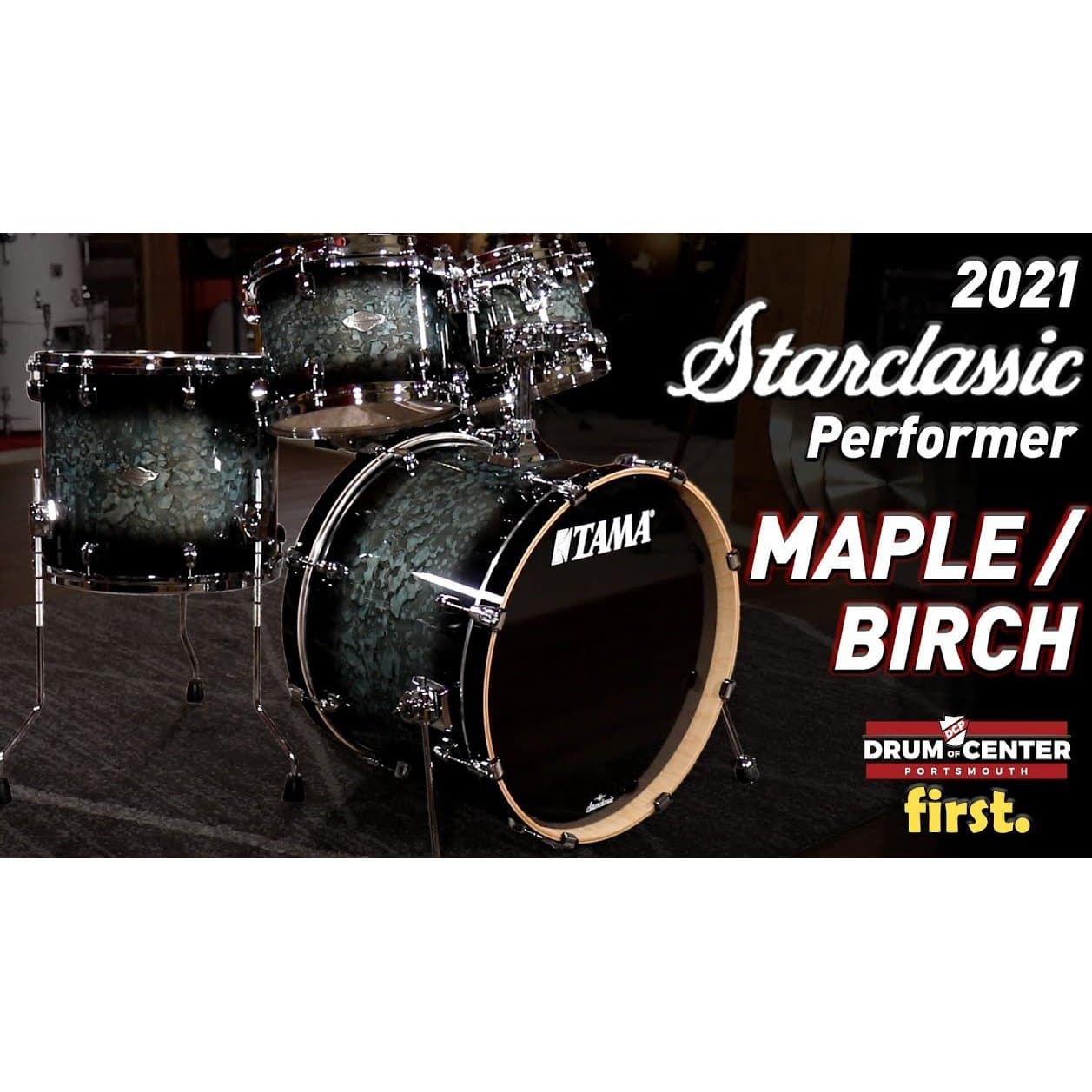 Tama Starclassic Performer 5pc Drum Set With 22 Bass Drum - Molten Steel Blue Burst
