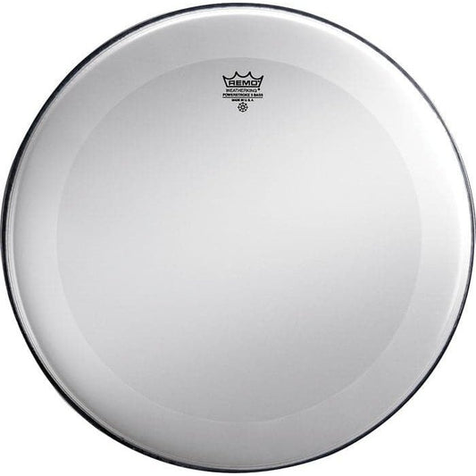 Remo Smooth White Powerstroke 3 20 Inch Bass Drum Head : White Dot Top Side
